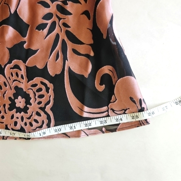 ALEX EVENINGS Womens Pink Black Floral Jacquard Top Sheer Cardigan Set Size L - Picture 13 of 14